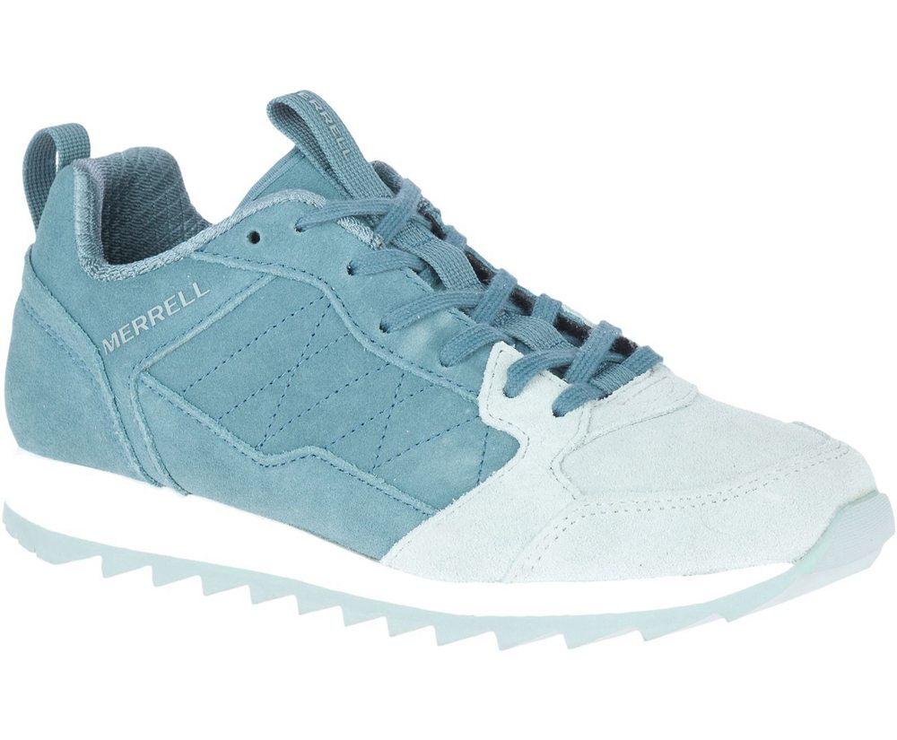 Merrell Sneakers Blue/White - Alpine Suede - Womens 64HLTSQGY